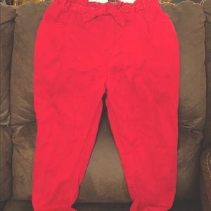 Red bow pants